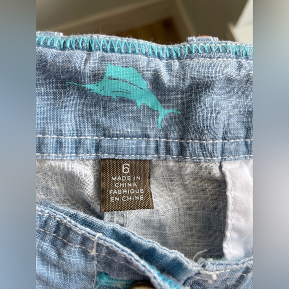 Tommy Bahama 100% Linen Sea Glass Shorts Buccaneer Blue Women’s Size 6 EUC - Picture 5 of 5